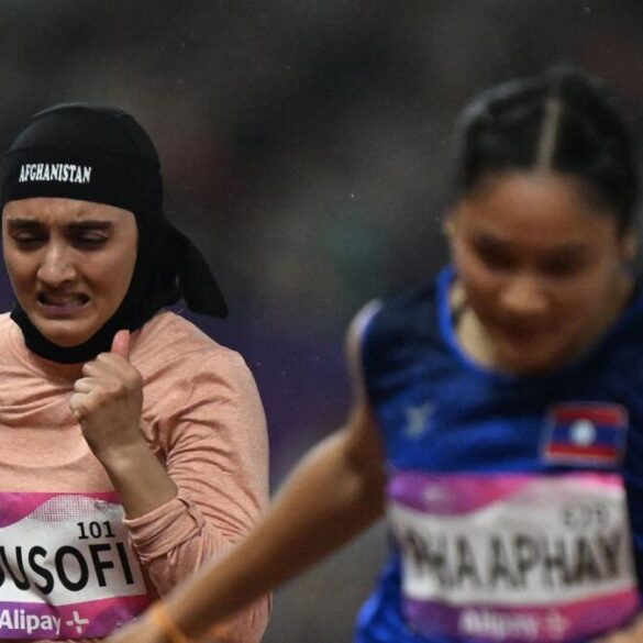 Afghan woman sprinter sends message of defiance at Asian Games