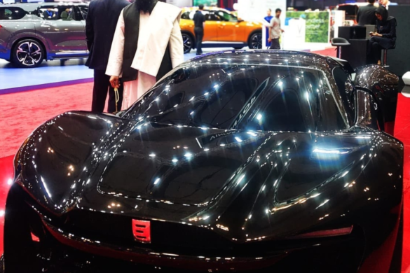 Afghan Sports Car on Display at Geneva Intl Motor Show in Doha